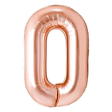 Champagne Gold Foil Balloon Number 0 33