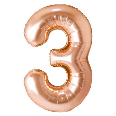 Champagne Gold Foil Balloon Number 3 33
