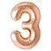 Champagne Gold Foil Balloon Number 3 33