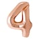 Champagne Gold Foil Balloon Number 4 33