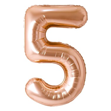 Champagne Gold Foil Balloon Number 5 33