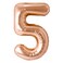 Champagne Gold Foil Balloon Number 5 33