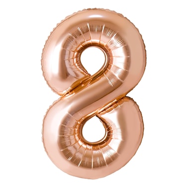 Champagne Gold Foil Balloon Number 8 33