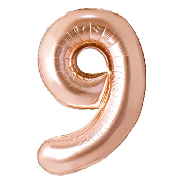 Champagne Gold Foil Balloon Number 9 35