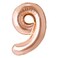 Champagne Gold Foil Balloon Number 9 35