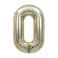 White Gold Foil Balloon Number 0 33