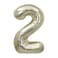 White Gold Foil Balloon Number 2 32
