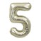 White Gold Foil Balloon Number 5 33