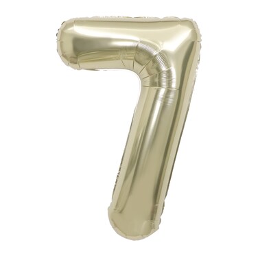 White Gold Foil Balloon Number 7 33