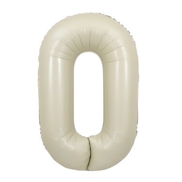 Cream Foil Balloon Number 0 33