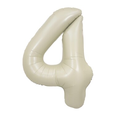 Cream Foil Balloon Number 4 33
