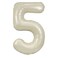 Cream Foil Balloon Number 5 33