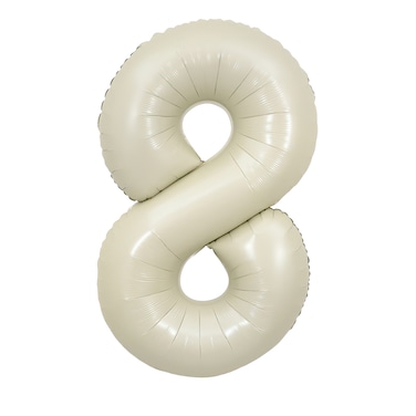 Cream Foil Balloon Number 8 33