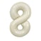 Cream Foil Balloon Number 8 33