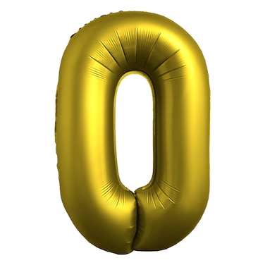 Chrome Gold Foil Balloon Number 0 33