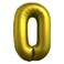 Chrome Gold Foil Balloon Number 0 33