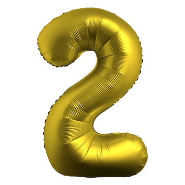 Chrome Gold Foil Balloon Number 2 32