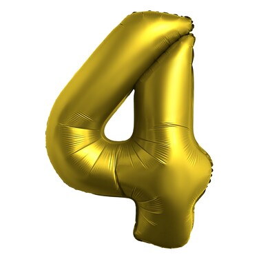 Chrome Gold Foil Balloon Number 4 33