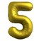 Chrome Gold Foil Balloon Number 5 33