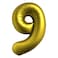 Chrome Gold Foil Balloon Number 9 35