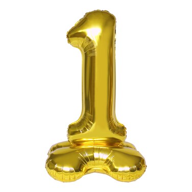 Gold Stand Number Balloon 1 40''