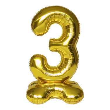 Gold Stand Number Balloon 3 40''