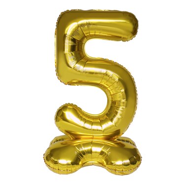 Gold Stand Number Balloon 5 40''