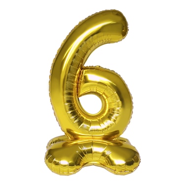 Gold Stand Number Balloon 6 41''