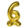Gold Stand Number Balloon 6 41''