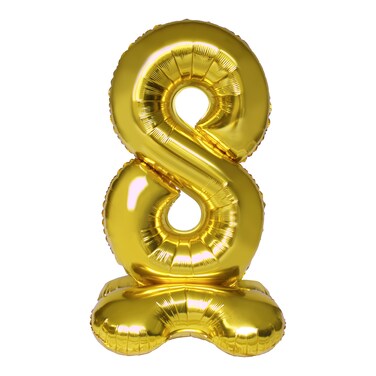 Gold Stand Number Balloon 8 40''