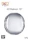 4D Balloon Silver 19