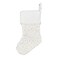 Christmas Plush Stocking White/Gold 48cm