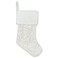 Christmas Plush Stocking White/Gold 48cm