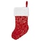 Christmas Plush Stocking Red/Gold 48cm
