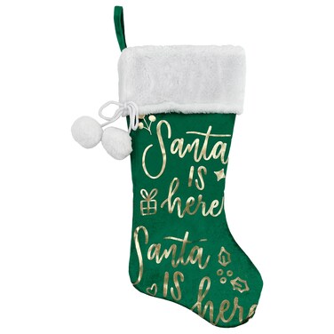 Christms Stocking Green 50cm