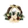 Christmas Rattan Wreath Champagne Gold 25cm