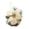 Christmas Rattan Ball Champagne Gold 15x20cm