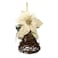 Christmas Rattan Bell Champagne Gold 13x21cm