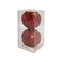 Chrirmas Designer Baubles Red 12cm 2Pcs/Box