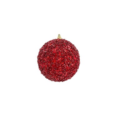 Chrirmas Designer Baubles Red 12cm 2Pcs/Box