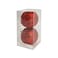 Chrirmas Designer Baubles Red 12cm 2Pcs/Box