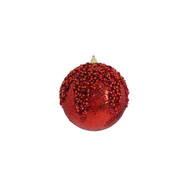 Chrirmas Designer Baubles Red 12cm 2Pcs/Box