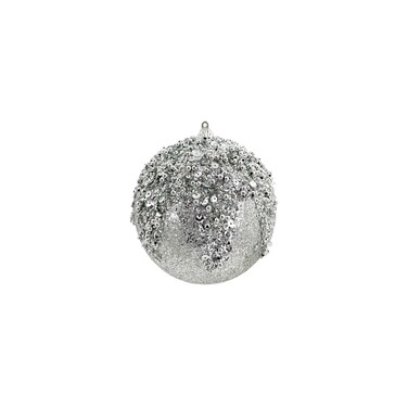 Chrirmas Designer Baubles Silver 12cm 2Pcs/Box
