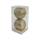 Chrirmas Designer Baubles Gold 12cm 2Pcs/Box