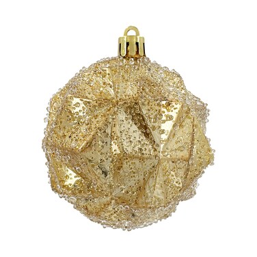 Chrirmas Designer Baubles Gold 8cm 6Pcs/Box