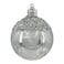Chrirmas Designer Baubles Silver 8cm 4Pcs/Box
