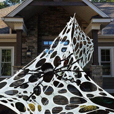 Halloween Wicked Webbing with Spider 200x200cm