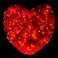LED Heart Decoration Red 24cm