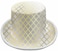 White/Gold Sequins Top Hat