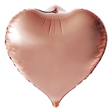 3D Heart Shape Foil Balloons Rose Gold 24'' 3Pcs/Pk